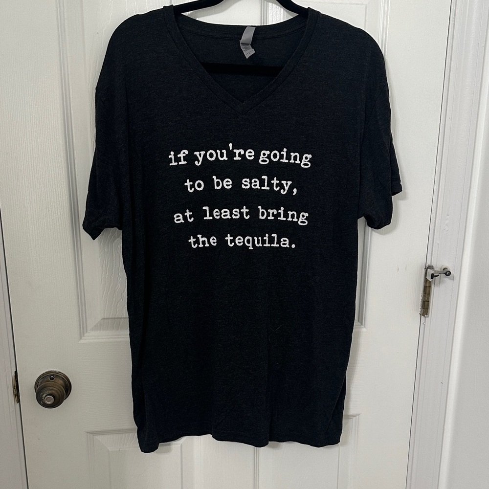 Next Level Apparel Black Tee with Slogan